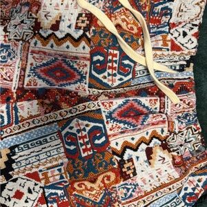 Colorful Patterned Drawstring Pants